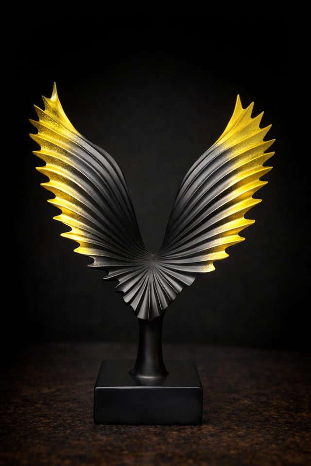 Eagle Wings Decor – Black & Gold (12+ Inches)
